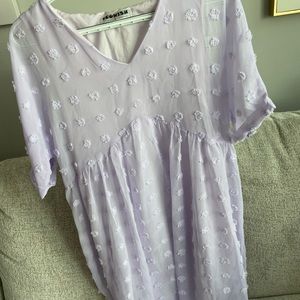 Purple Poplin Dress